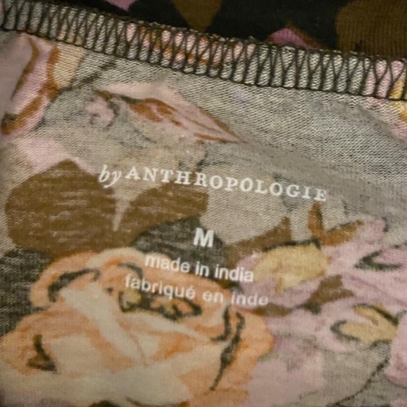 Anthropologie floral puff sleeve top - Picture 4 of 5